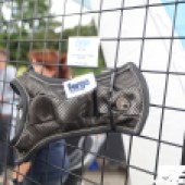A Forge dog harness on a wire fence at the Forge Action Day 2019