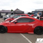 A left side shot of a red Toyota 86 at the Forge Action Day 2019
