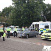 A police car, police van and a BMW 3 Series at the Forge Action Day 2019