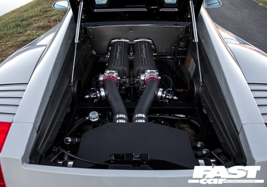 Tuned Lamborghini Gallardo engine bay