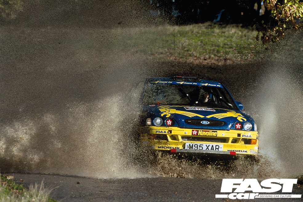 FORD RS2000 RALLY CAR action shot