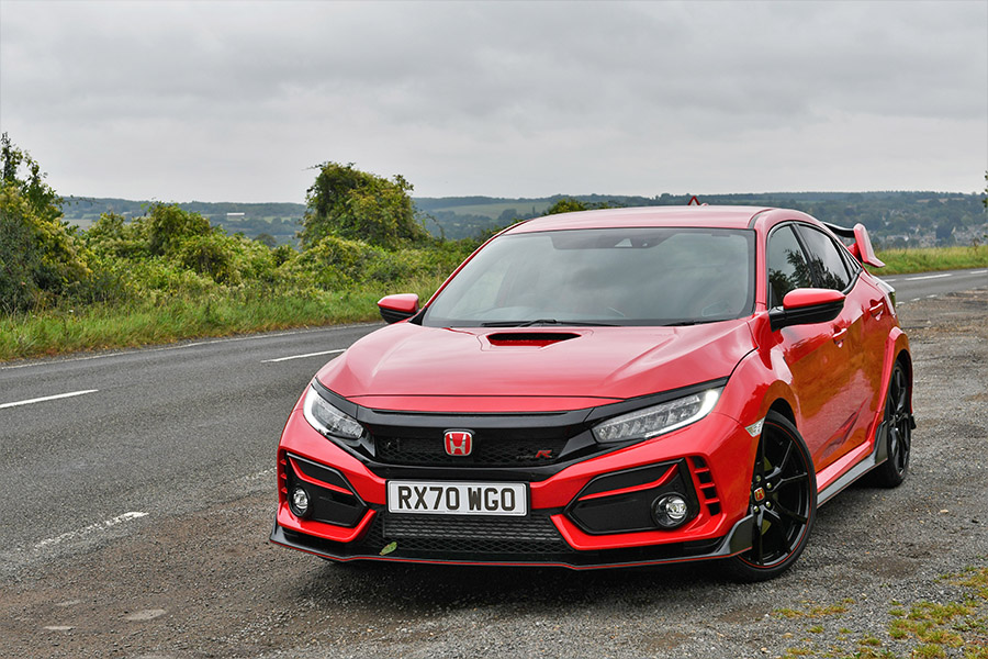 Front 3/4 shot of FK8 Civic Type R