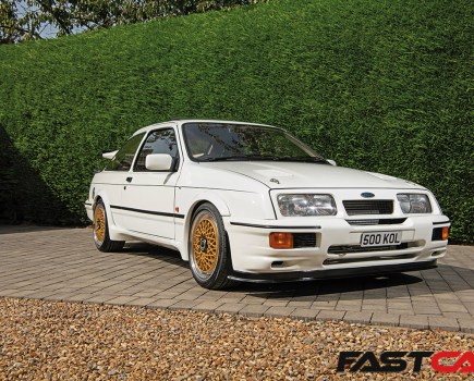 front 3/4 shot of modified Sierra RS Cosworth