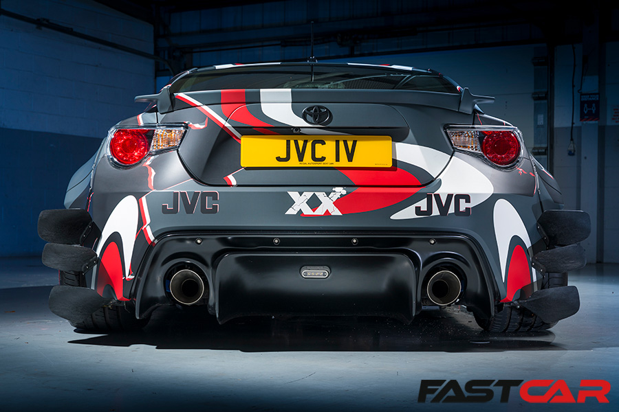 Rear shot of modified Toyota GT86