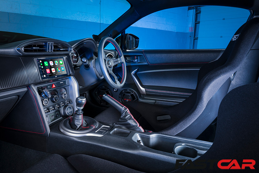 Interior of JVC audio car