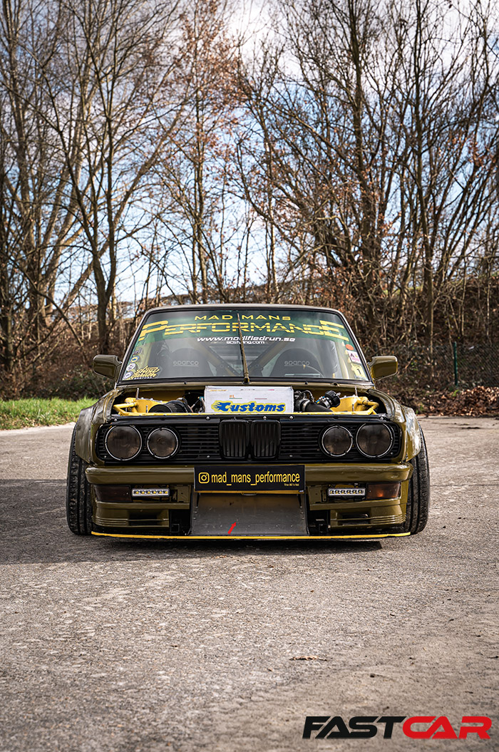 front on shot of modified bmw e28