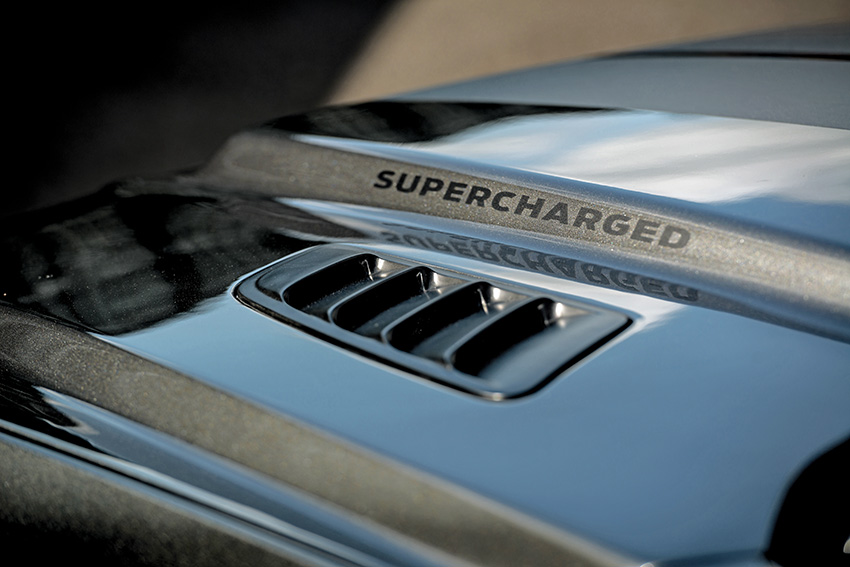 Supercharger decal on s550 ford mustang
