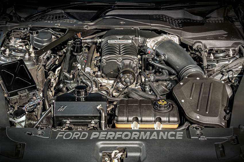 supercharged engine in ford mustang s550