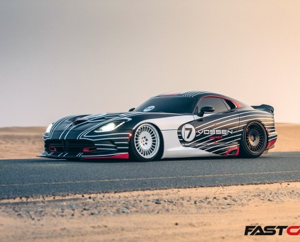 front 3/4 shot of Modified dodge viper SRT