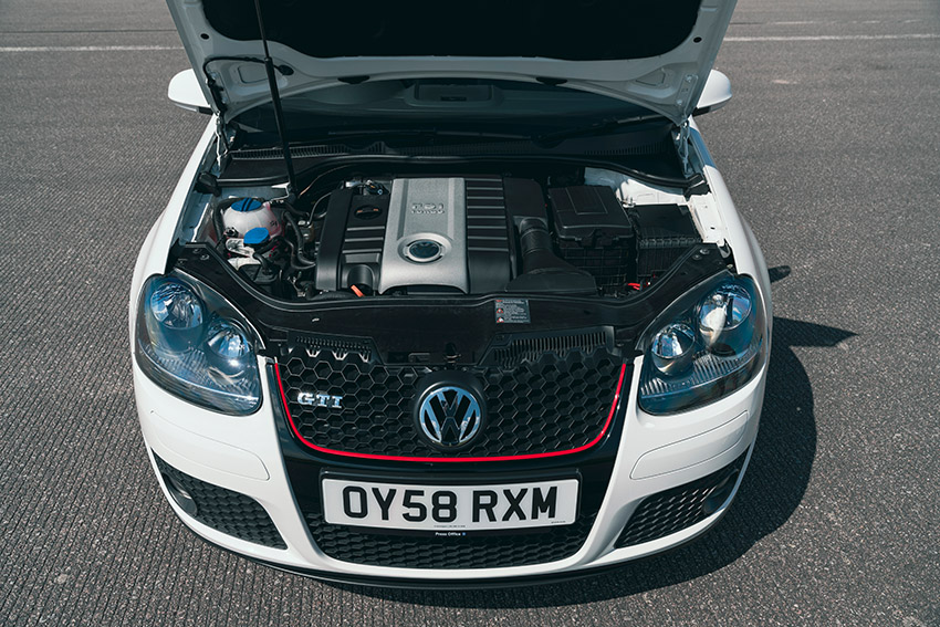 Engine shot of VW Golf GTI Mk5