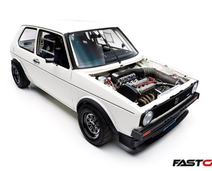 Modified VW golf Mk1 front 3/4 shot