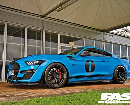 Side-profile shot of 840bhp supercharged Mustang