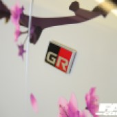 detailed shot of sakura and GR badge