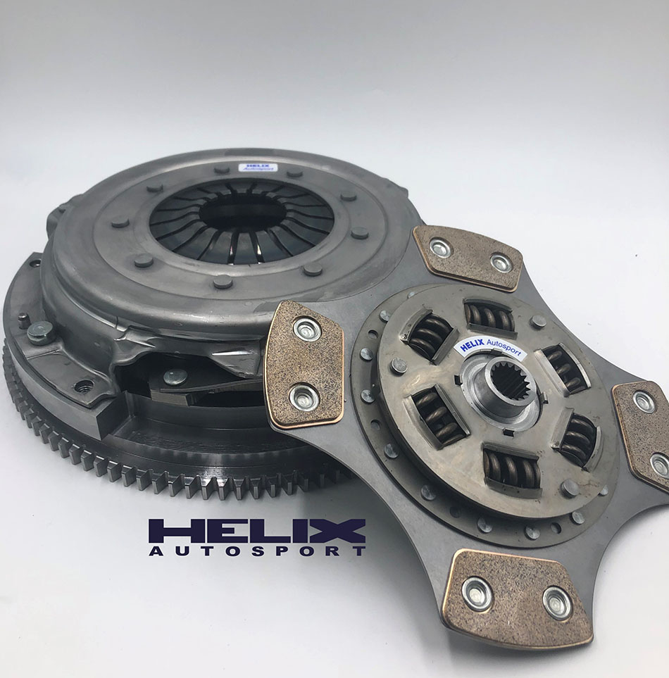 Flywheel and clutch assembly from Helix