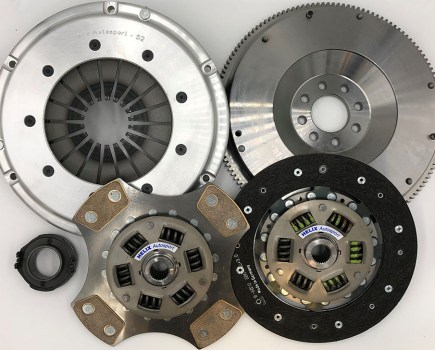 Aerial shot of clutch plates with a white background