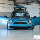 Front shot of bagged Mini Cooper S R53