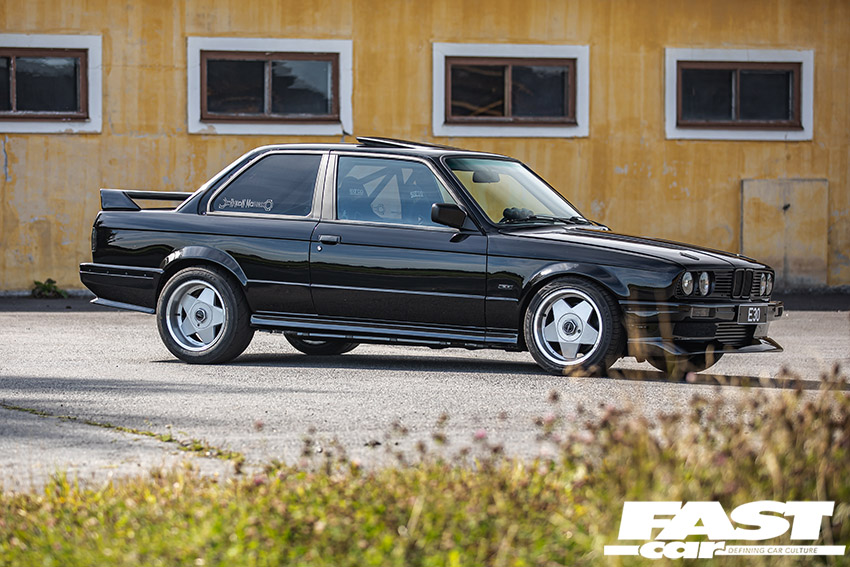 Side profile shot of e30