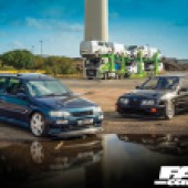 Modified Ford Escort RS Cosworth Monte Carlo & Sierra RS500 front shot