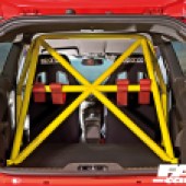 Clubsport rollcage in interior of modified ford fiesta st mk7