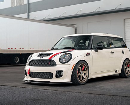 Modified Mini Clubman R55 front 3/4 shot