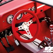 red steering wheel in Oettinger Rabbit