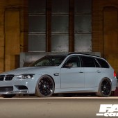 Supercharged BMW E91 M3 Touring front 3/4 shot