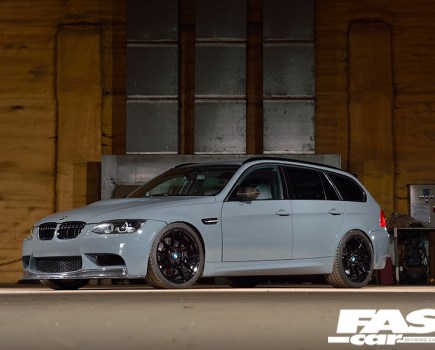 Supercharged BMW E91 M3 Touring front 3/4 shot