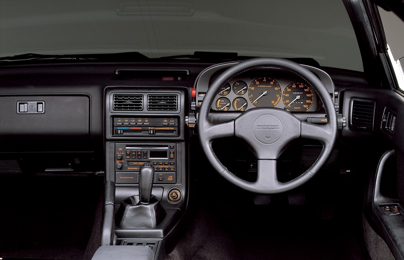 The interior of the Mazda RX-7 FC