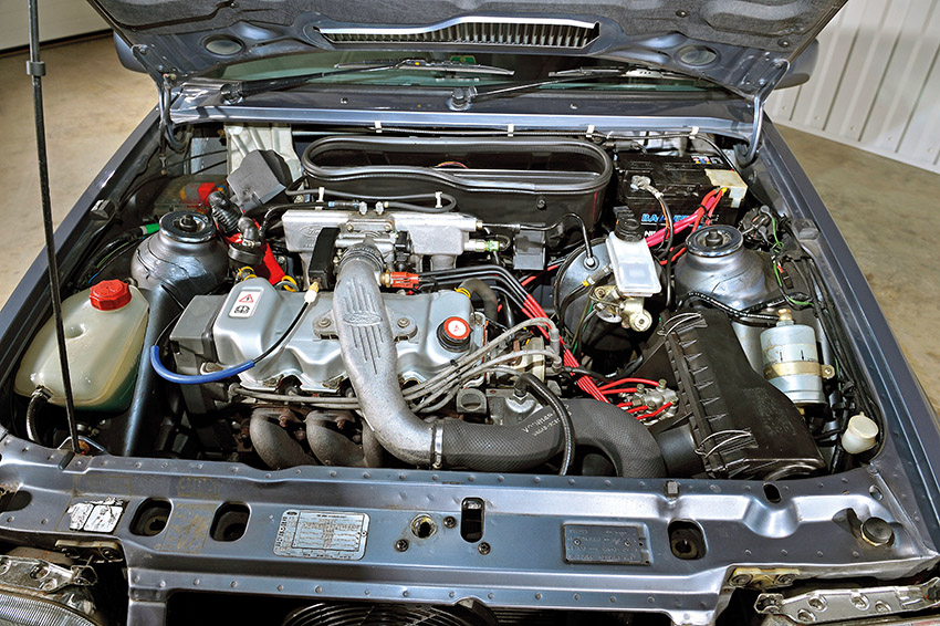 Engine on Ford Escort RS Turbo S2 