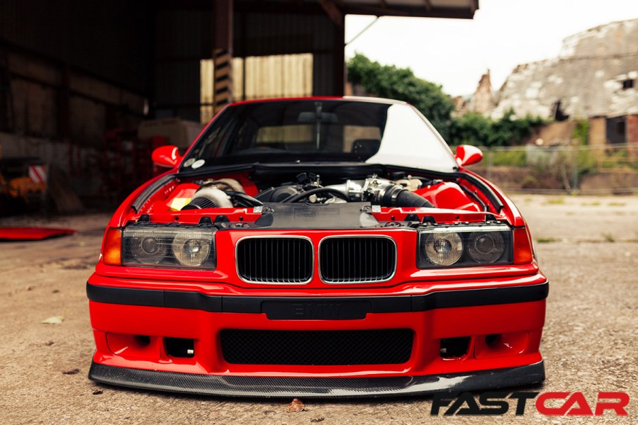 front on shot of modified bmw e36