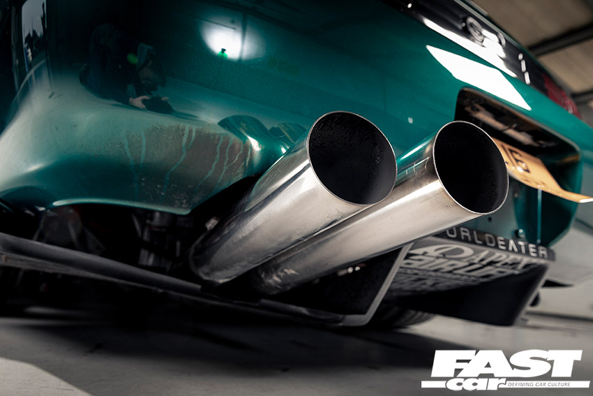 Exhaust on modified nissan silvia s14a 