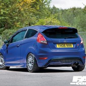 Rear shot of tuned ford fiesta st180