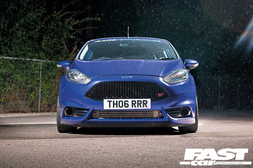 Front end shot of tuned ford fiesta st180