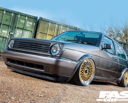 Front 3/4 tuned Mk2 golf with VR6 turbo engine