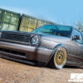 Front 3/4 tuned Mk2 golf with VR6 turbo engine