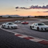The Audi R8 GT RWD with older R8 models