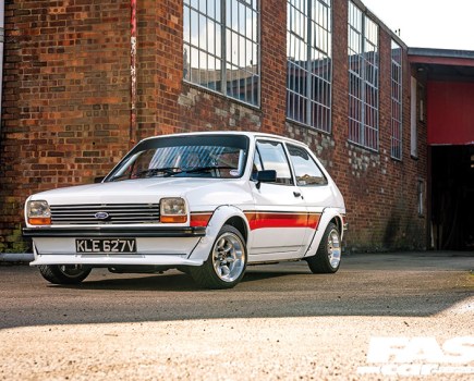 Front 3/4 modified Ford Fiesta Mk1