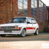 Front 3/4 modified Ford Fiesta Mk1