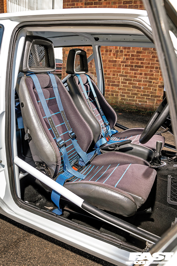 Seats in modified Ford Fiesta Mk1