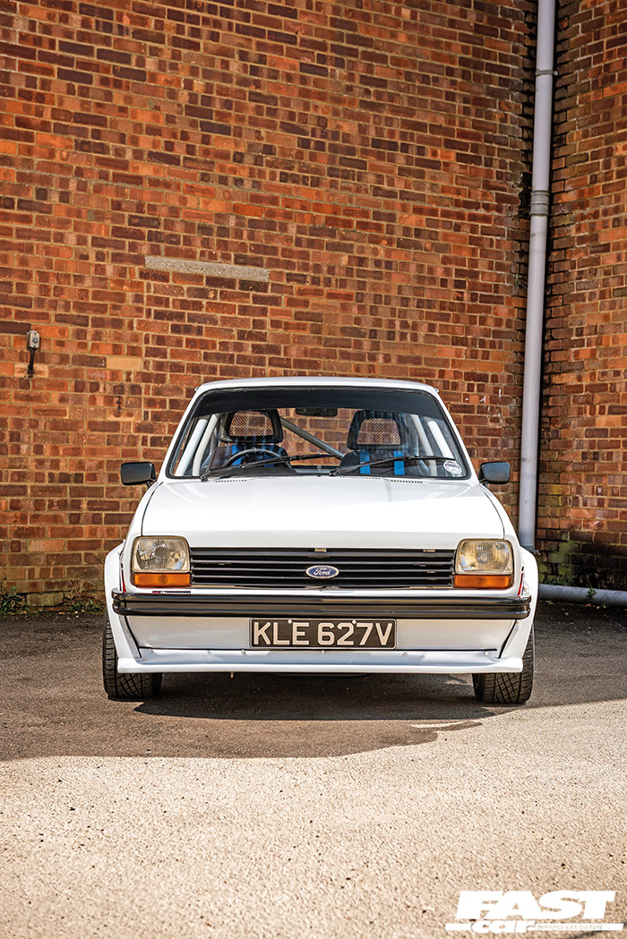Front portrait on modified Ford Fiesta Mk1