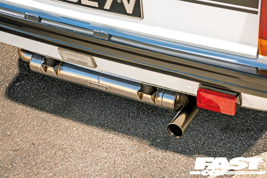 Exhaust on modified Ford Fiesta Mk1