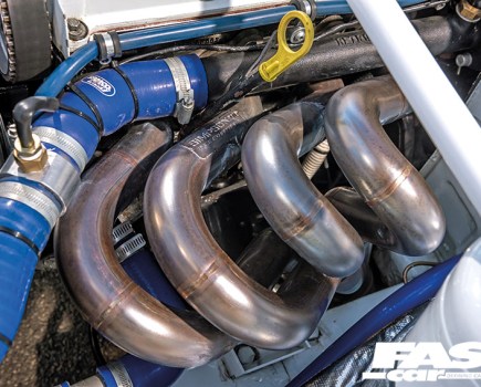Exhaust manifold on modified Ford Fiesta Mk1