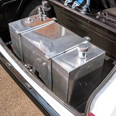 Fuel tank in boot of modified Ford Fiesta Mk1