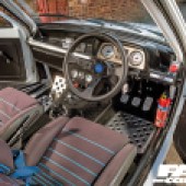 Interior on modified Ford Fiesta Mk1