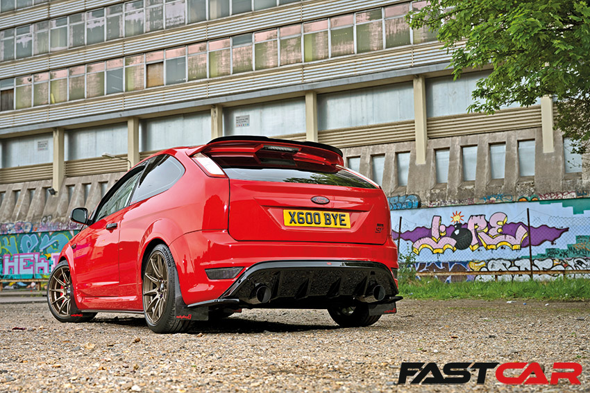 Rear shot of Modified Ford Focus ST Mk2