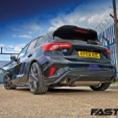 rear shot of modified ford focus st mk4