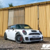 Front 3/4 on turbocharged modified r53 mini