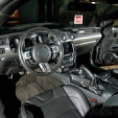 Interior of modified shelby mustang
