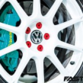 VW wheels on tuned caddy