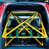 Roll cage in tuned VW Caddy